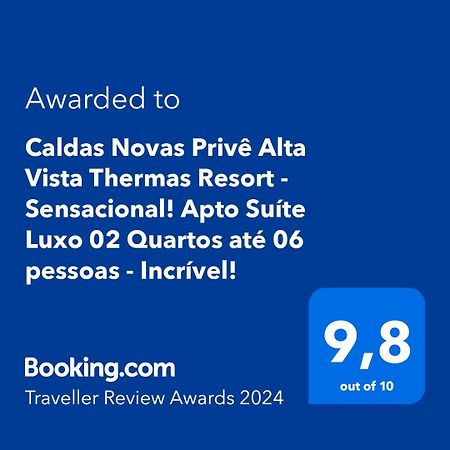 Caldas Novas Prive Alta Vista Thermas Resort - Sensacional! Apto Suite Luxo 02 Quartos Ate 06 Pessoas - Incrivel! Exterior foto